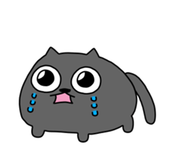 Spherical black cat 4 sticker #10288646