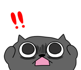 Spherical black cat 4 sticker #10288661