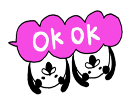 Balloon with a panda sticker #10289725