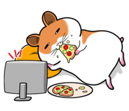 Very fat hamster 2 sticker #10290088