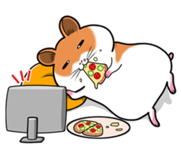 Very fat hamster 2 sticker #10290088