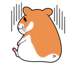 Very fat hamster 2 sticker #10290090