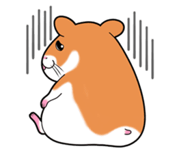Very fat hamster 2 sticker #10290090