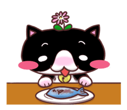 Flower cat Bunji sticker #10290234