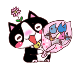 Flower cat Bunji sticker #10290252