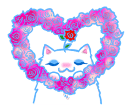 Flower cat Bunji sticker #10290259