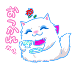 Flower cat Bunji sticker #10290266