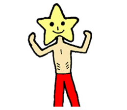muscle star sticker #10290976