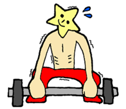 muscle star sticker #10290977
