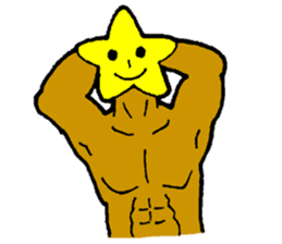 muscle star sticker #10290985