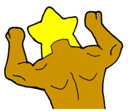muscle star sticker #10290986