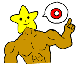 muscle star sticker #10290987