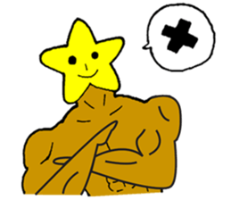 muscle star sticker #10290988