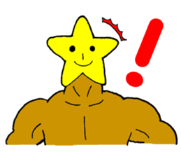 muscle star sticker #10290989