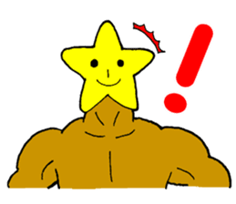 muscle star sticker #10290989