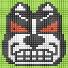 8-bit pixel french bulldog sticker #10291667