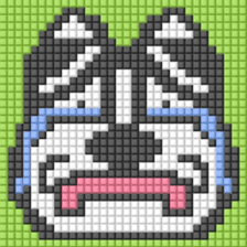 8-bit pixel french bulldog sticker #10291669