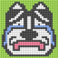 8-bit pixel french bulldog sticker #10291669