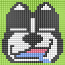 8-bit pixel french bulldog sticker #10291678