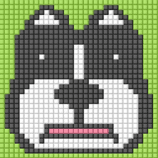 8-bit pixel french bulldog sticker #10291683