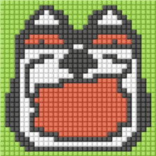 8-bit pixel french bulldog sticker #10291686