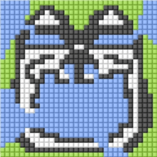 8-bit pixel french bulldog sticker #10291687