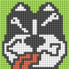8-bit pixel french bulldog sticker #10291688