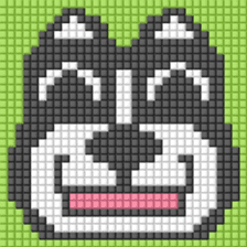 8-bit pixel french bulldog sticker #10291690
