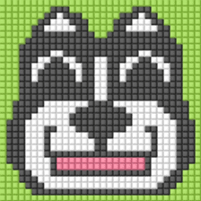 8-bit pixel french bulldog sticker #10291690