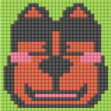 8-bit pixel french bulldog sticker #10291692