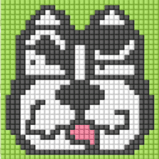 8-bit pixel french bulldog sticker #10291694