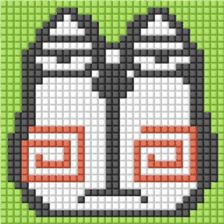 8-bit pixel french bulldog sticker #10291702