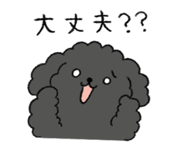 Black toy poodle sticker #10291914