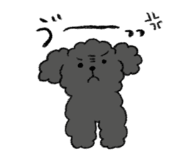 Black toy poodle sticker #10291917