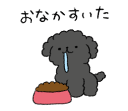 Black toy poodle sticker #10291920