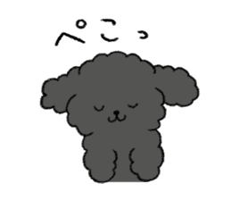 Black toy poodle sticker #10291922