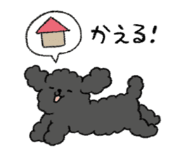 Black toy poodle sticker #10291931