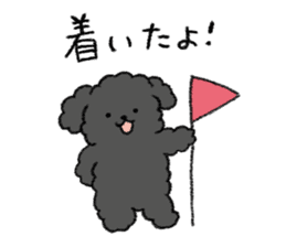 Black toy poodle sticker #10291934