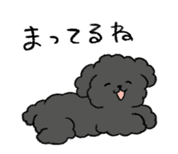 Black toy poodle sticker #10291935