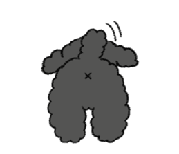 Black toy poodle sticker #10291941