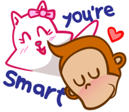 Monkey and Cat Story sticker #10291994