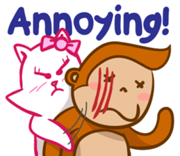 Monkey and Cat Story sticker #10292010