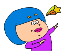 colorful funny human sticker #10292507