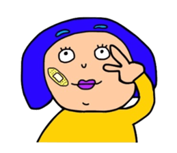 colorful funny human sticker #10292509