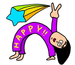 colorful funny human sticker #10292515