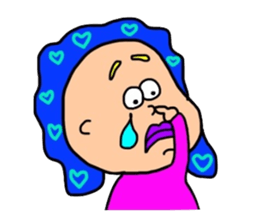 colorful funny human sticker #10292519