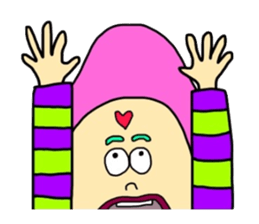 colorful funny human sticker #10292520