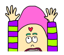 colorful funny human sticker #10292520