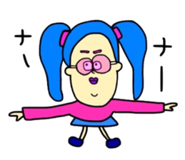 colorful funny human sticker #10292521