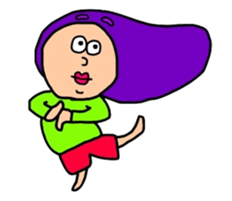 colorful funny human sticker #10292527